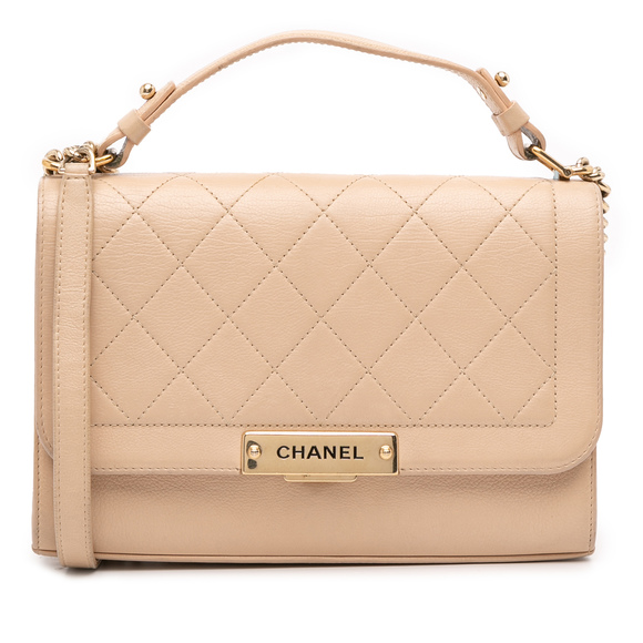 Pre-Loved Chanel Medium Quilted Calfskin Label Click Flap - Picture 1 of 12
